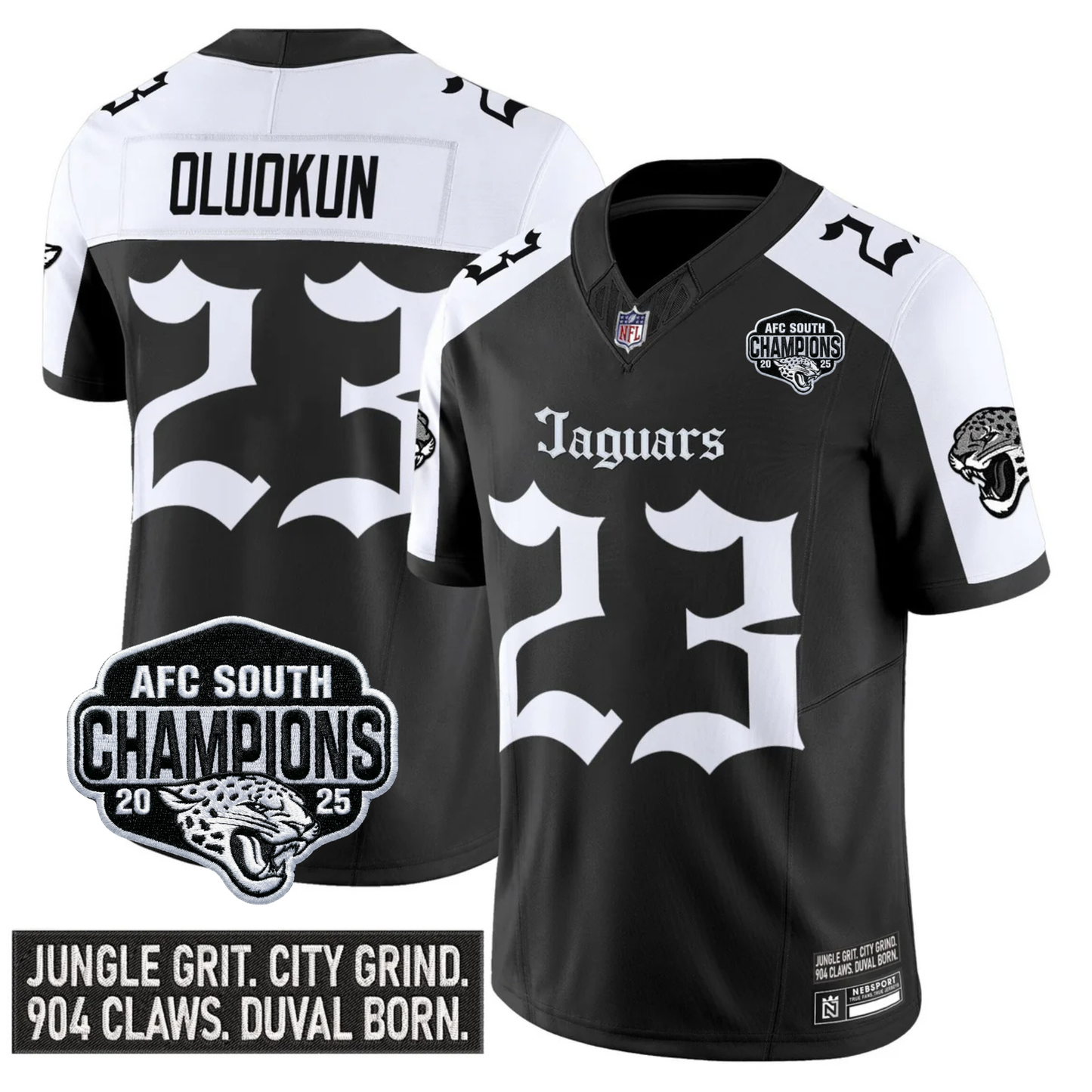 JAX Gothic AFC South Division Champions Vapor Limited Jersey V1 - Stitched