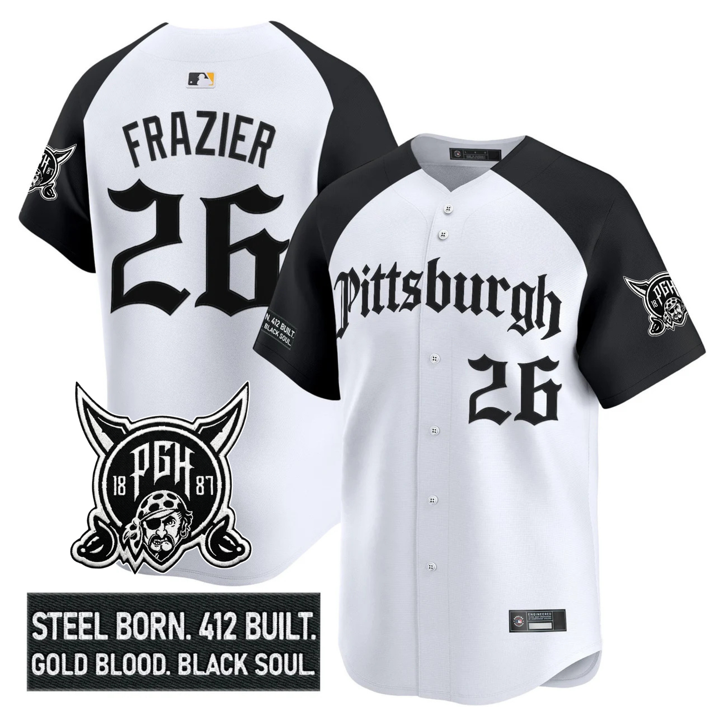 PIT 'Gothic Steel City Edition' Vapor Premier Limited Jersey - All Stitched