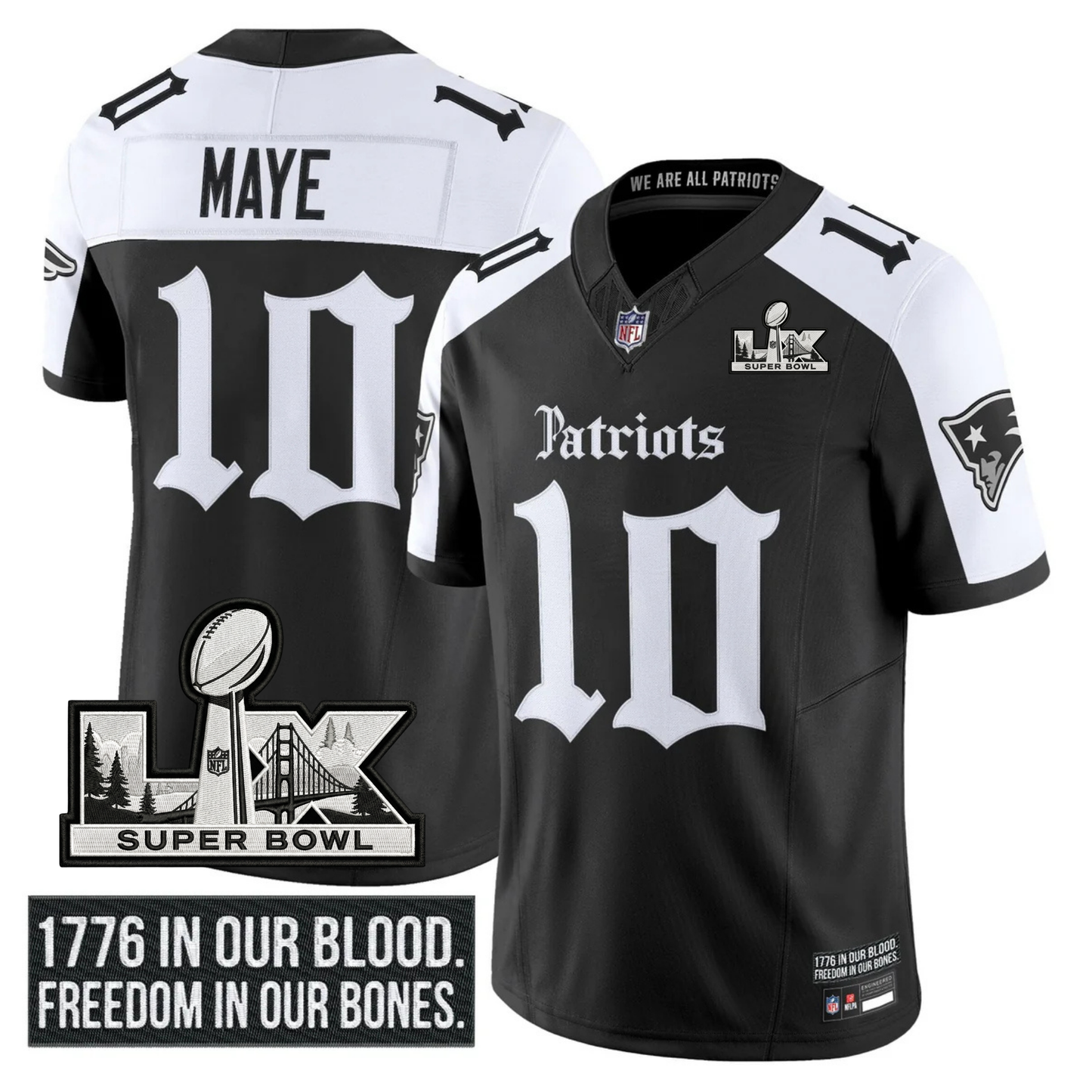 NE SB LX Patch Vapor Limited Gothic Jersey - All Stitched