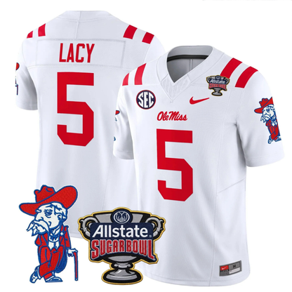 Ole Miss Rebels 2025 Sugar Bowl Patch Vapor Limited Jersey - All Stitched