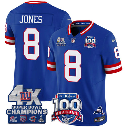 NYG 4X Champions & 100th Season Patch Limited Edition - Stitched (2)