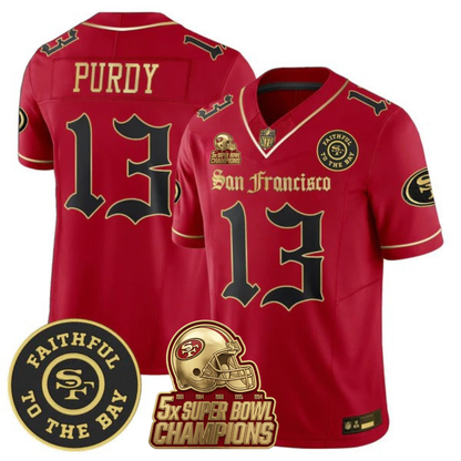 SF 5-Time Champions 'Gothic Edition' Vapor Limited Jersey - All Stitched
