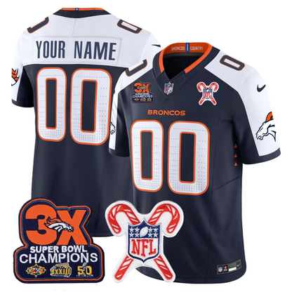 DEN 3-Time Champions & Christmas Patch Vapor Limited Custom Jersey - All Stitched