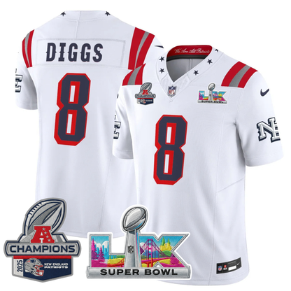 NE 2025 "Rivalries" AFC Champions Vapor Limited Jersey - All Stitched