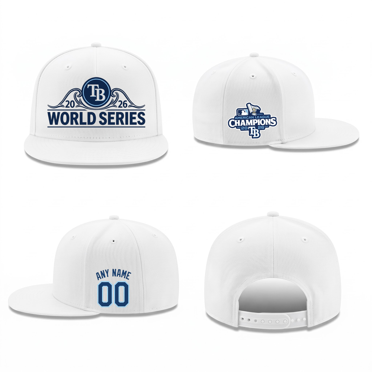 TBR American League Champions Personalized Snapback Cap - Printed V1