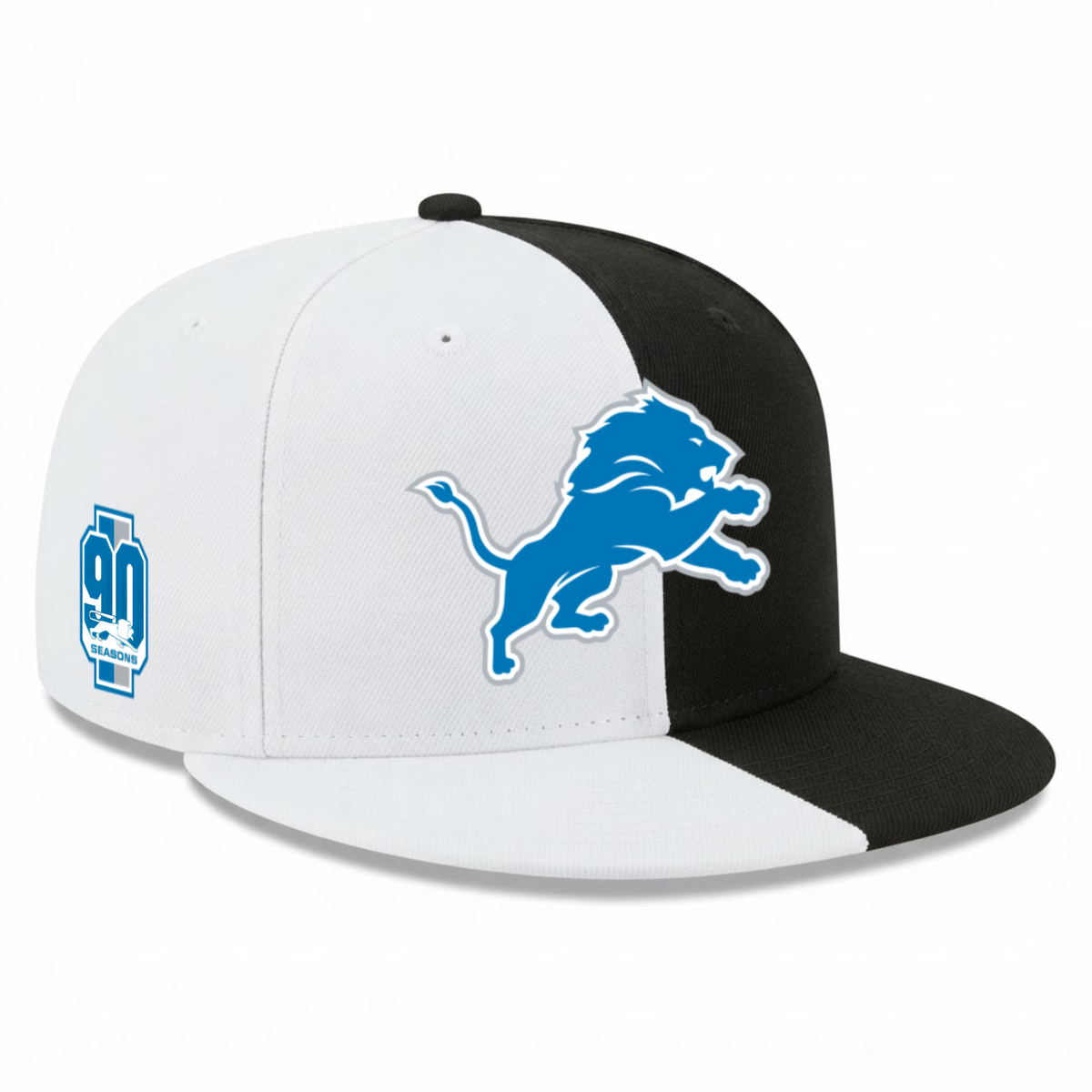 DET Rivalries Split 90 Seasons Patch Snapback Cap - Printed
