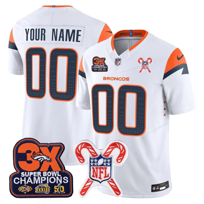 DEN 3-Time Champions & Christmas Patch Vapor Limited Custom Jersey - All Stitched