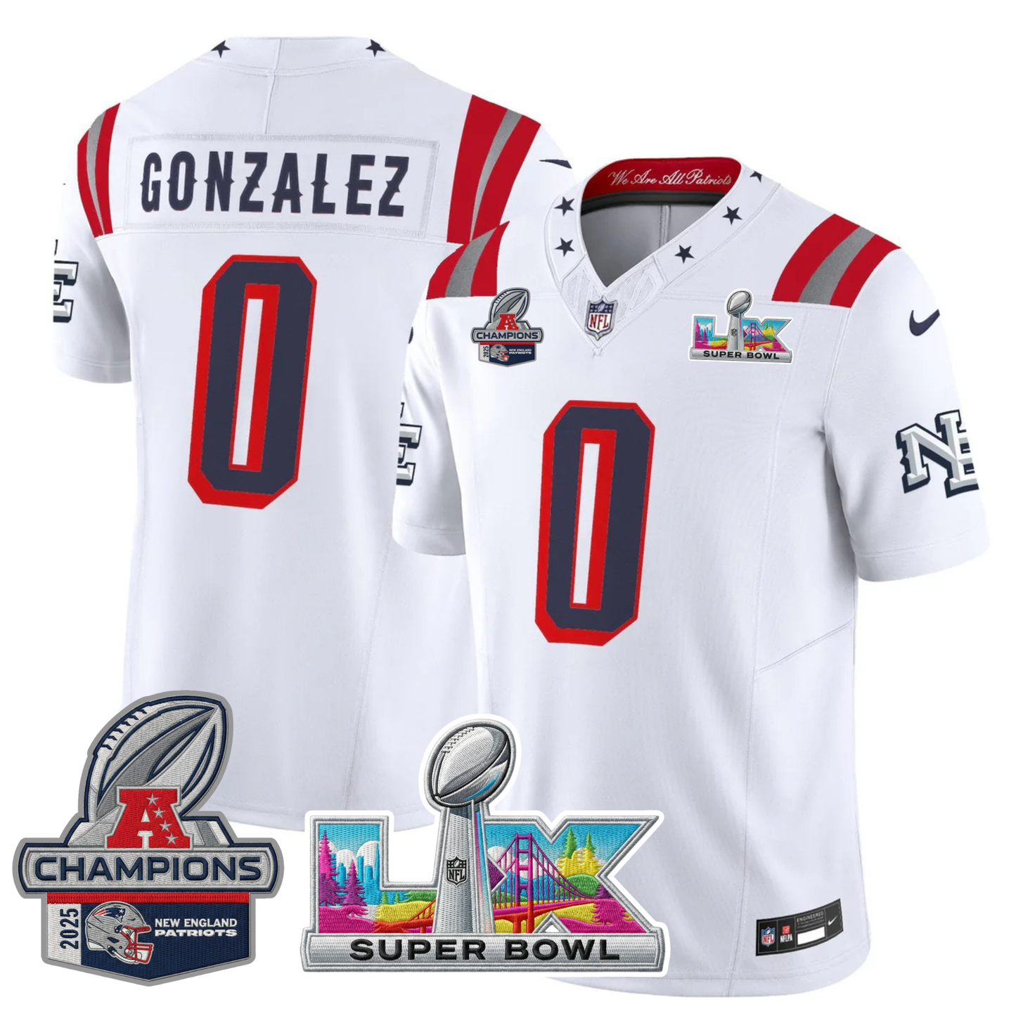 NE 2025 "Rivalries" AFC Champions Vapor Limited Jersey - All Stitched