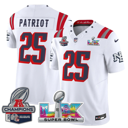 NE 2025 "Rivalries" AFC Champions Vapor Limited Jersey - All Stitched