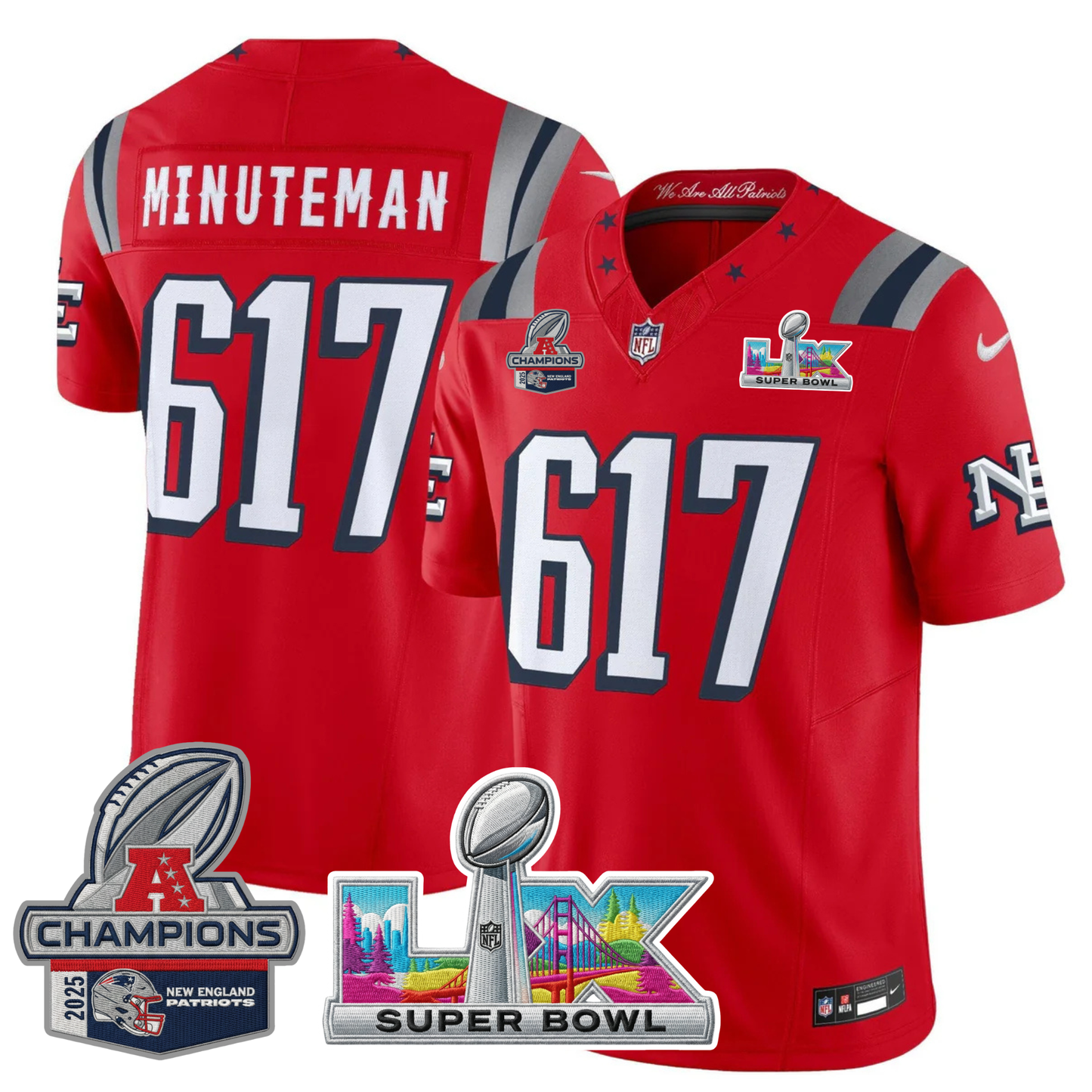 NE 2025 "Rivalries" AFC Champions Vapor Limited Jersey - All Stitched