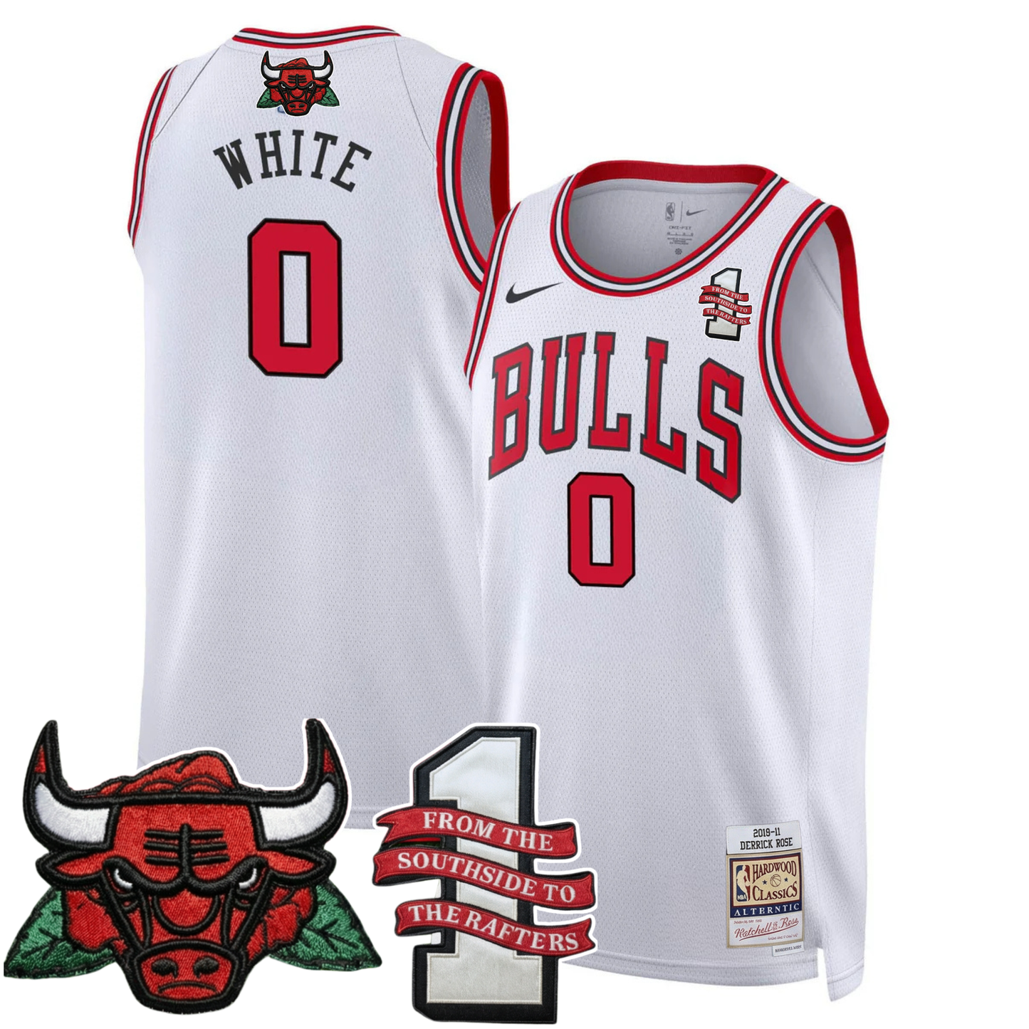 CHI Derrick Rose #1 Retirement Edition Vapor Limited Jersey V2 - All Stitched