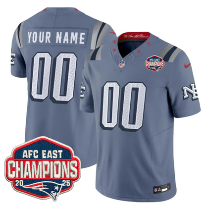 NE 2025 "Rivalries" AFC East Champions Vapor Limited Custom Jersey - All Stitched