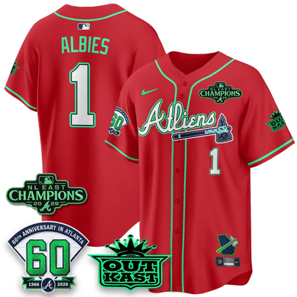 ATL 2026 NL East Champs Atliens Cool Base Galaxy Version Jersey - Stitched