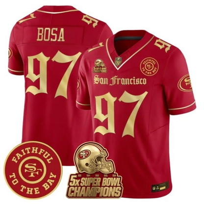 SF 5-Time Champions 'Gothic Edition' Vapor Limited Jersey - All Stitched