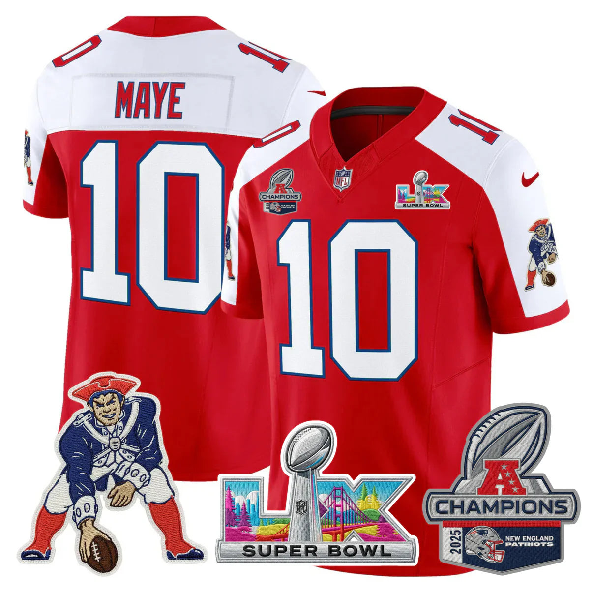 NE 2025 AFC Champions Vapor Limited Jersey V2 - All Stitched