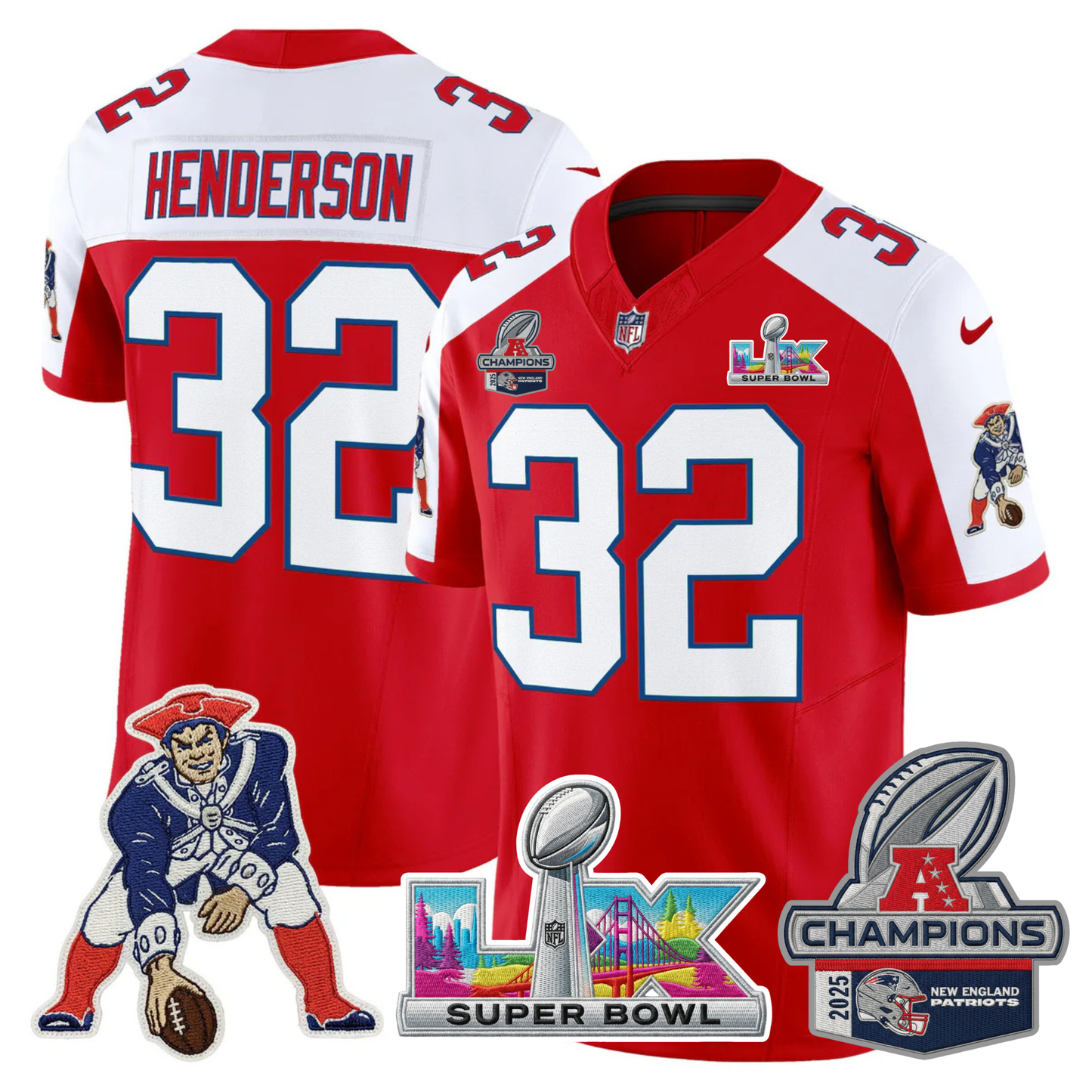 NE 2025 AFC Champions Vapor Limited Jersey V2 - All Stitched