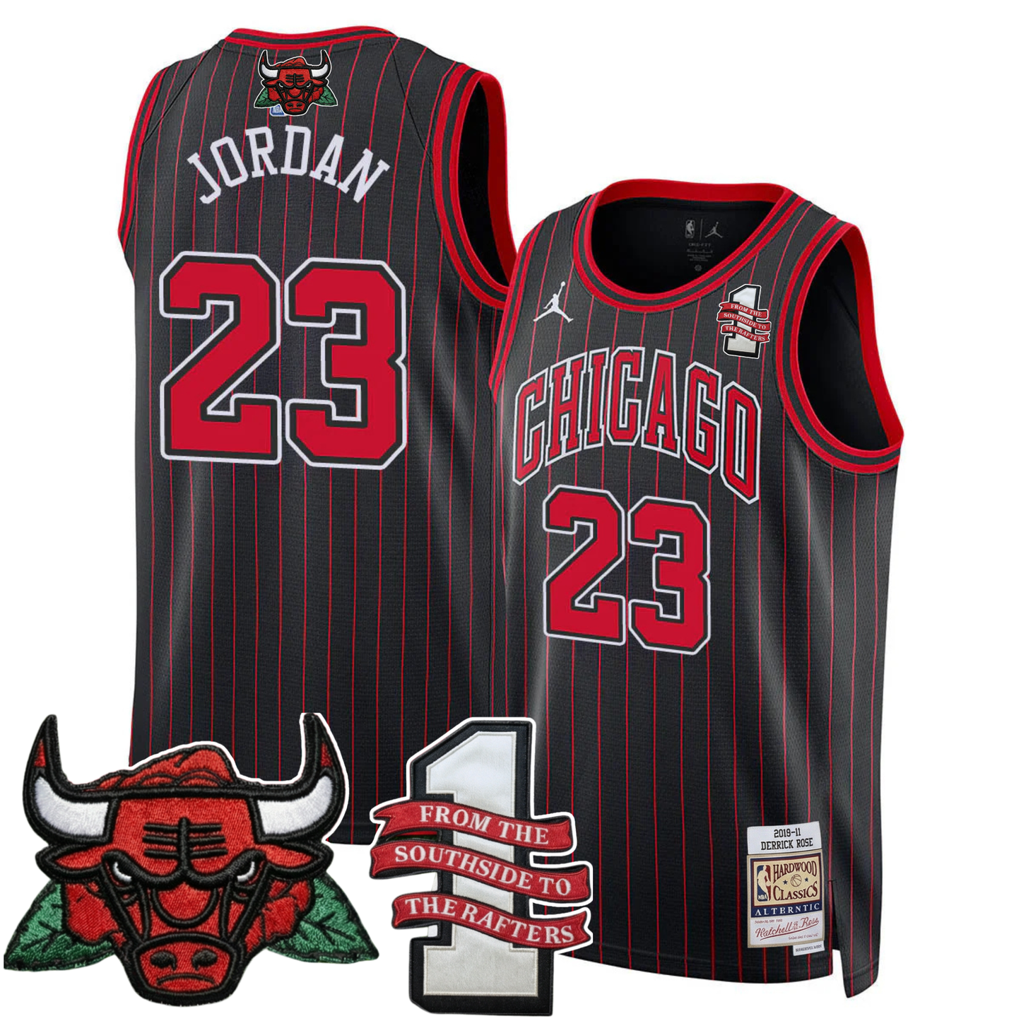CHI Derrick Rose #1 Retirement Edition Vapor Limited Jersey V2 - All Stitched