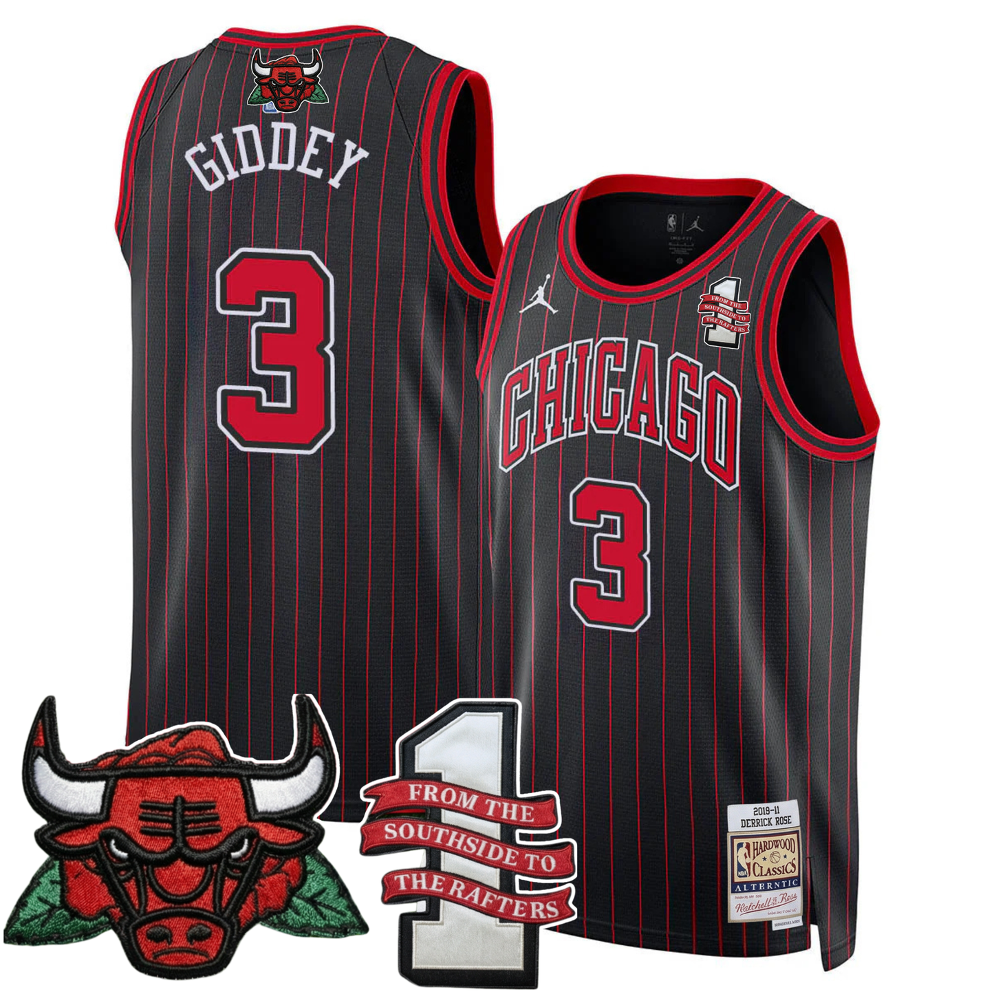 CHI Derrick Rose #1 Retirement Edition Vapor Limited Jersey V2 - All Stitched