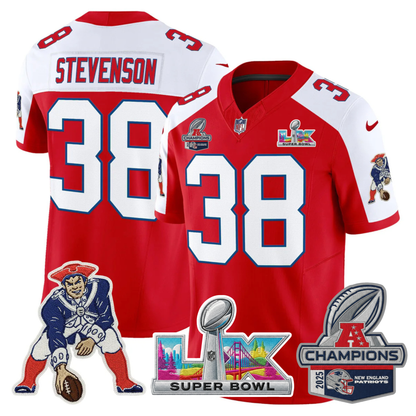 Women's NE 2025 AFC Champions Vapor Limited Jersey V2 - All Stitched