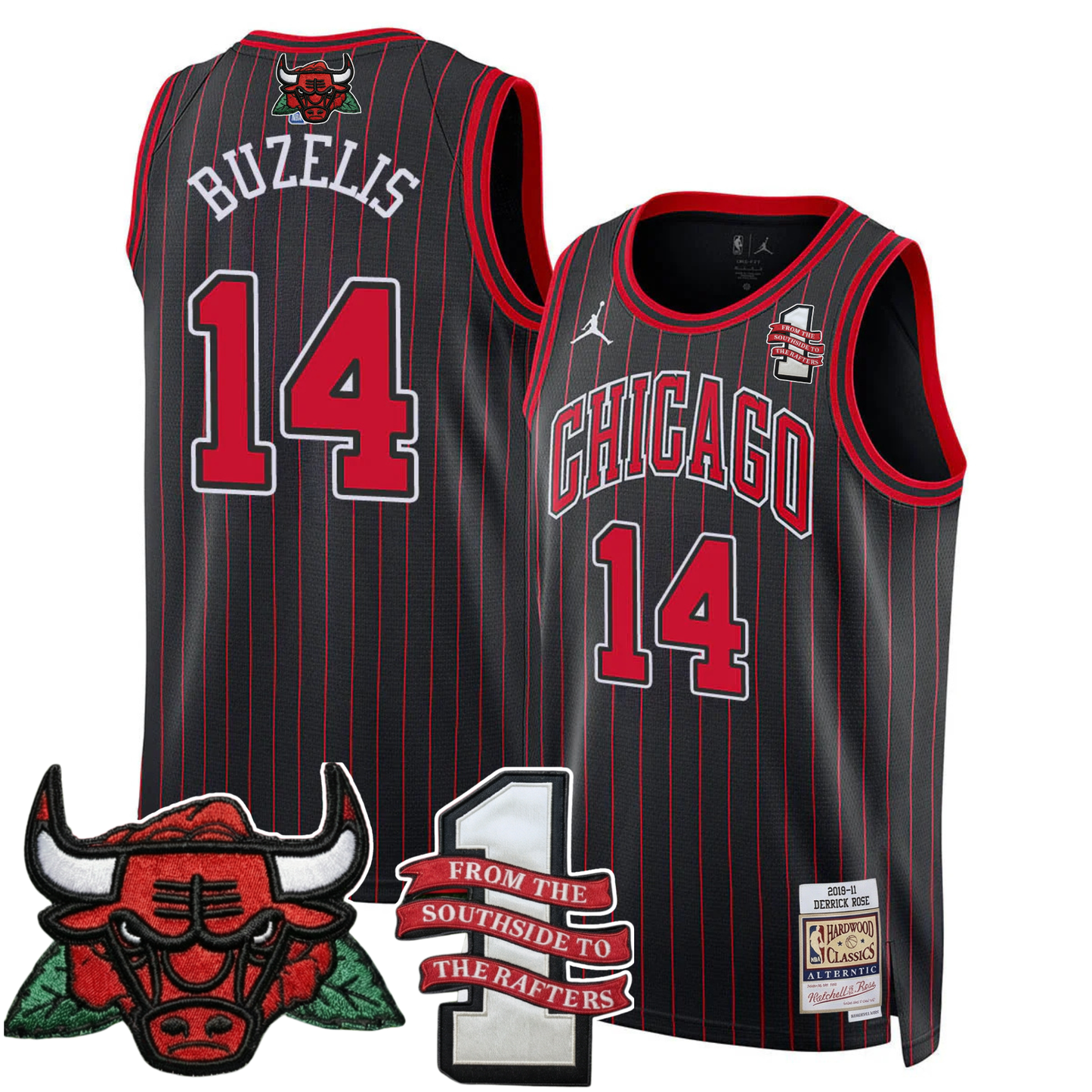 CHI Derrick Rose #1 Retirement Edition Vapor Limited Jersey V2 - All Stitched