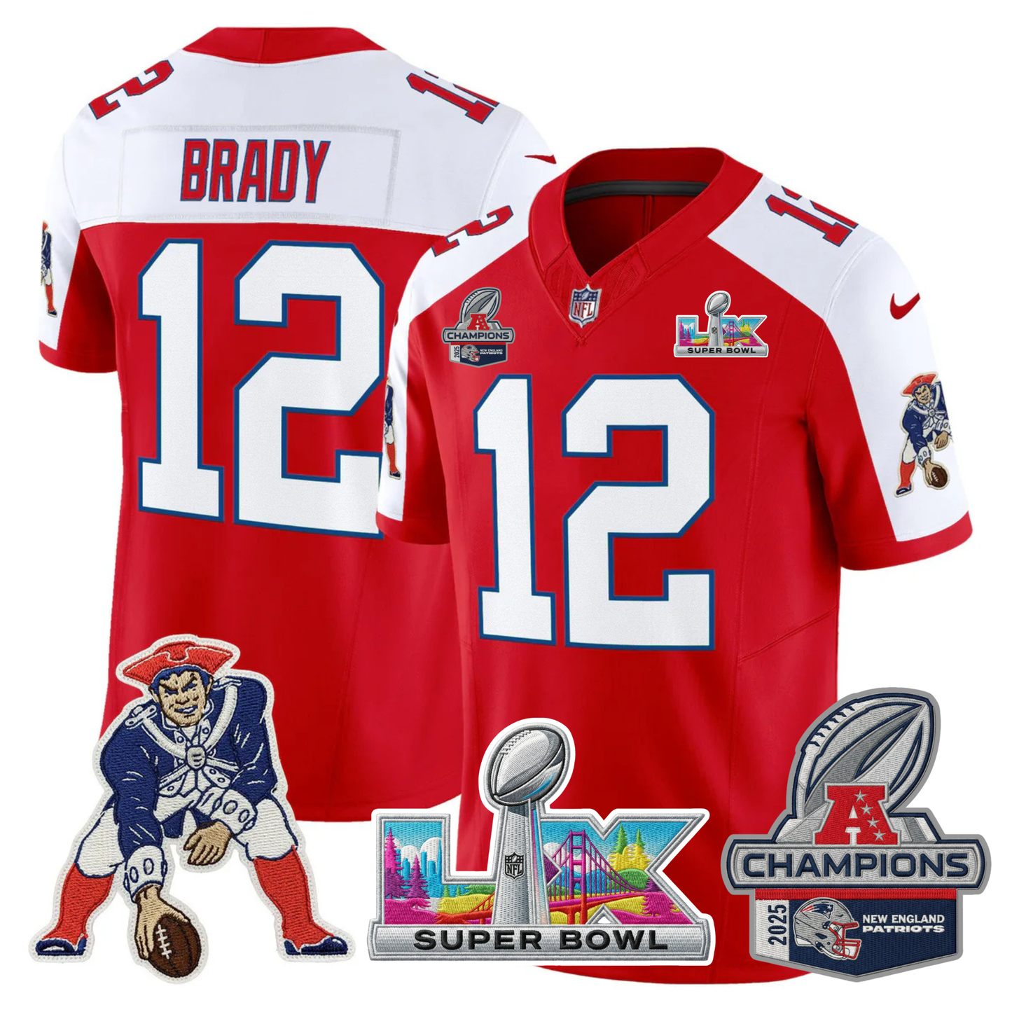 NE 2025 AFC Champions Vapor Limited Jersey V2 - All Stitched