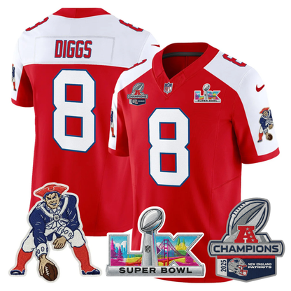 Women's NE 2025 AFC Champions Vapor Limited Jersey V2 - All Stitched