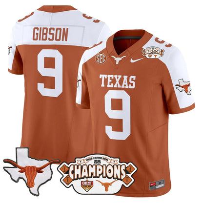 TEX 2025 State Map & Citrus Bowl Champions Patch Vapor Limited Jersey V1 - All Stitched