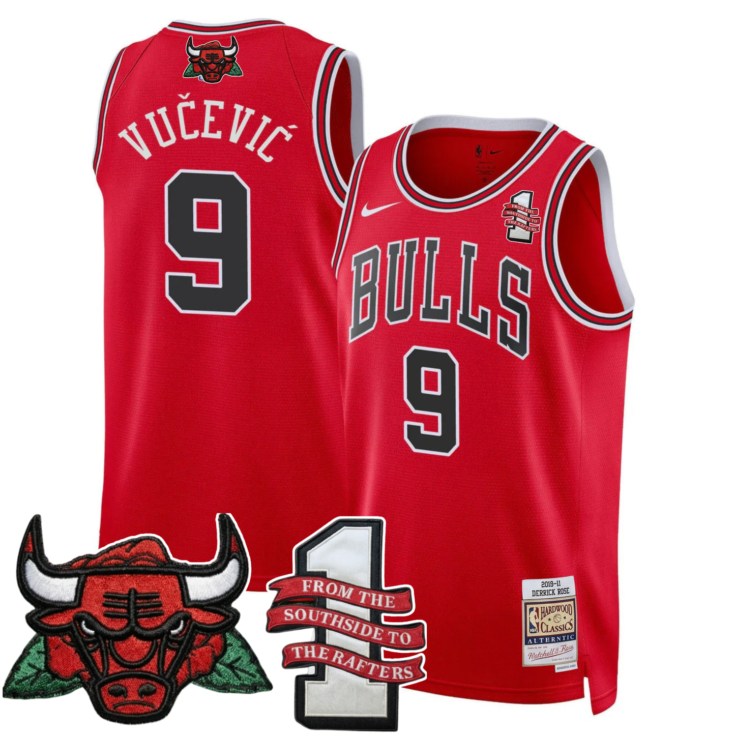 CHI Derrick Rose #1 Retirement Edition Vapor Limited Jersey V2 - All Stitched