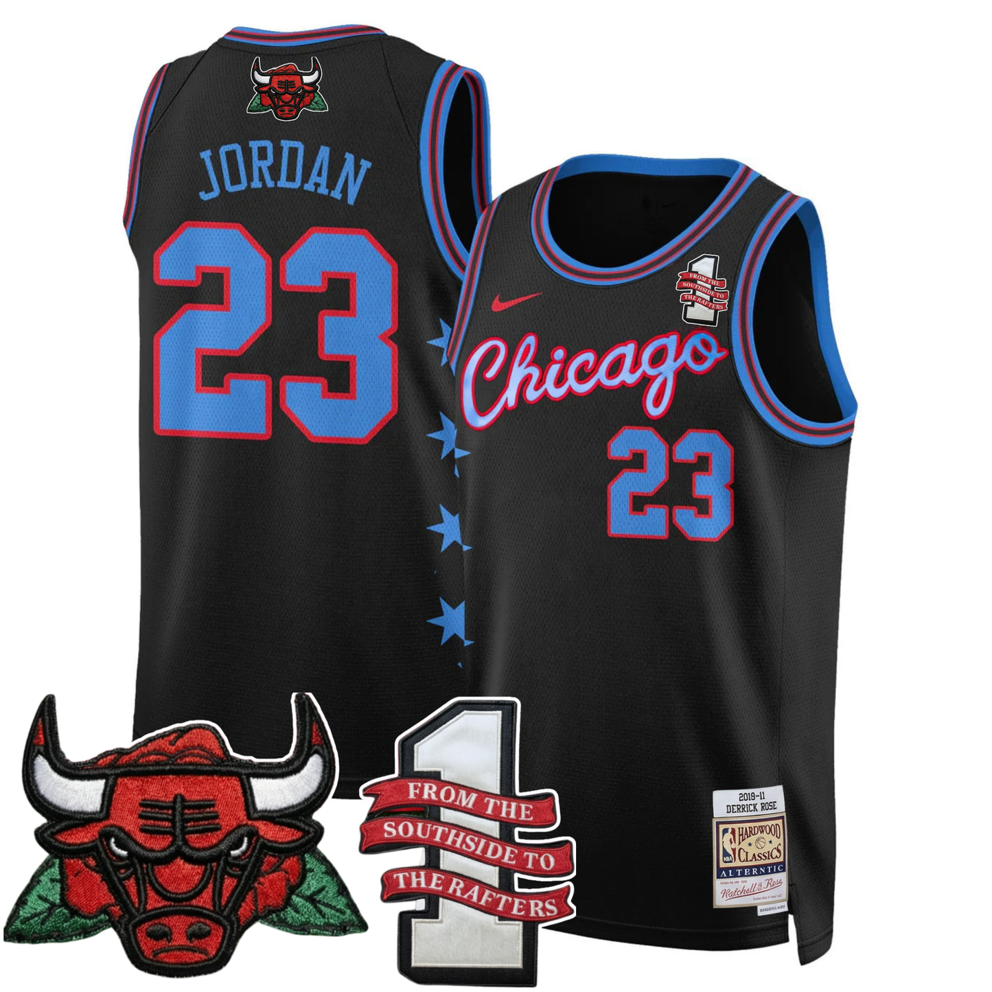 CHI Derrick Rose #1 Retirement Edition Vapor Limited Jersey V2 - All Stitched