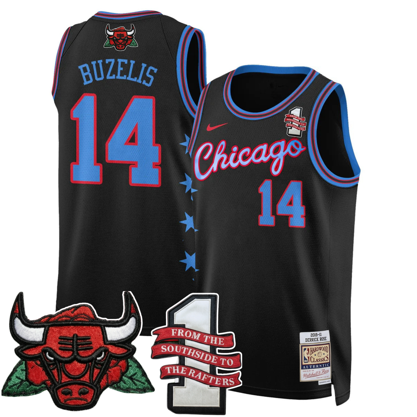 CHI Derrick Rose #1 Retirement Edition Vapor Limited Jersey V2 - All Stitched