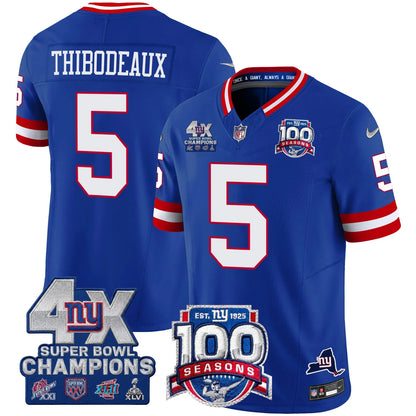 NYG 4X Champions & 100th Season Patch Limited Edition - Stitched (2)
