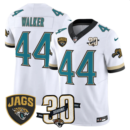 Jaguars 30th Season Patch Throwback Vapor Limited Jersey - Stitched