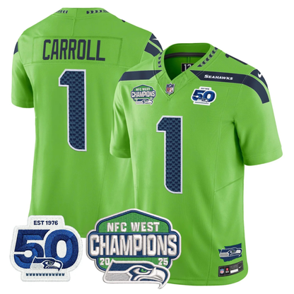 Women's SEA 50th & NFC West Champions Patch Vapor Limited Jersey - All Stitched