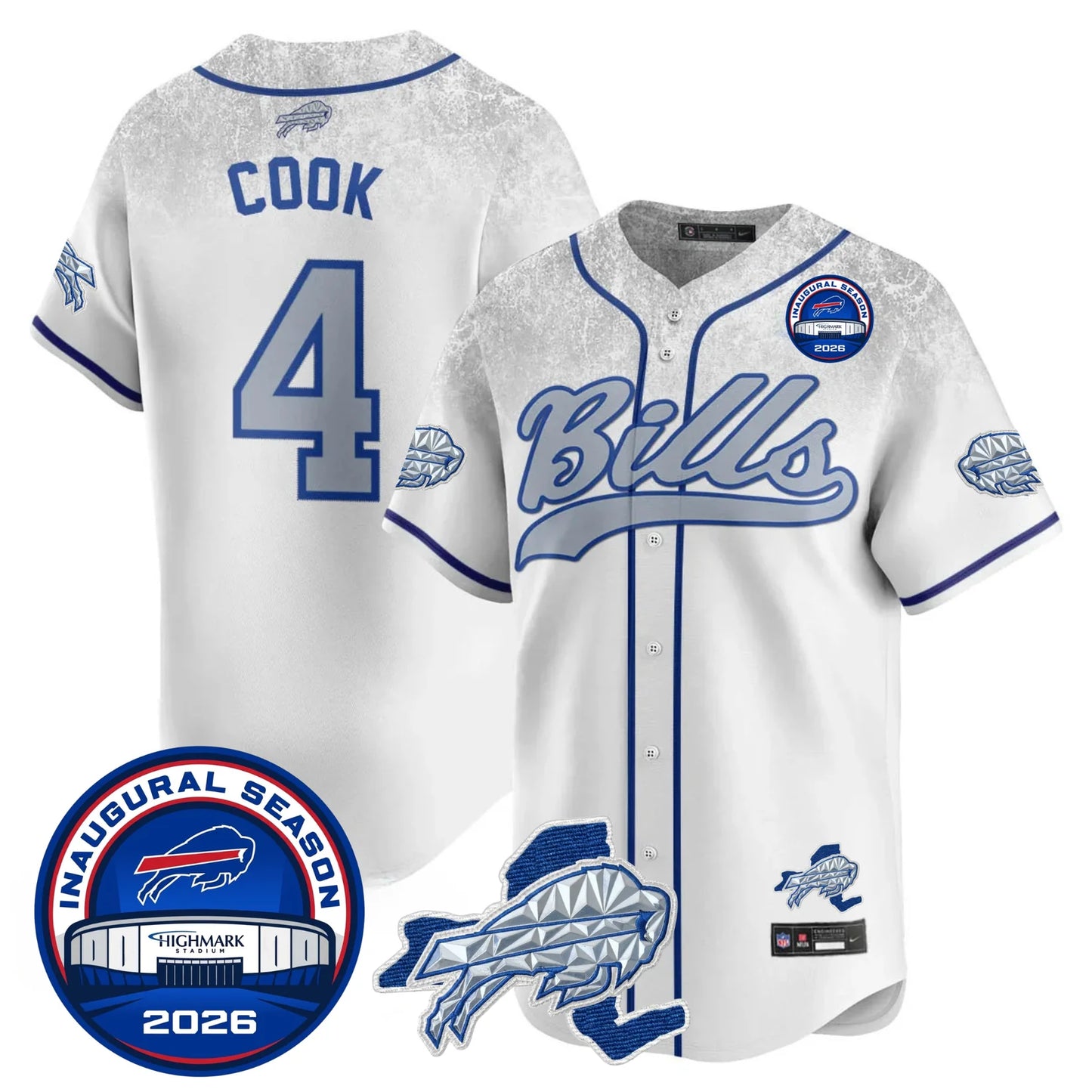 BUF 2026 Inaugural Season Patch Baseball Royal Edition - Stitched(2)