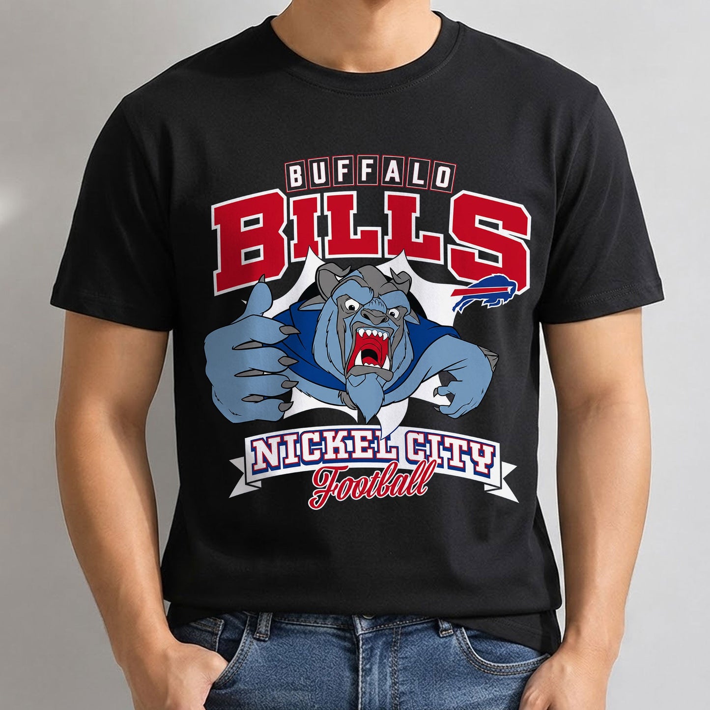 BUF x Hairy Blue Beast Edition One Side Printed T-Shirt