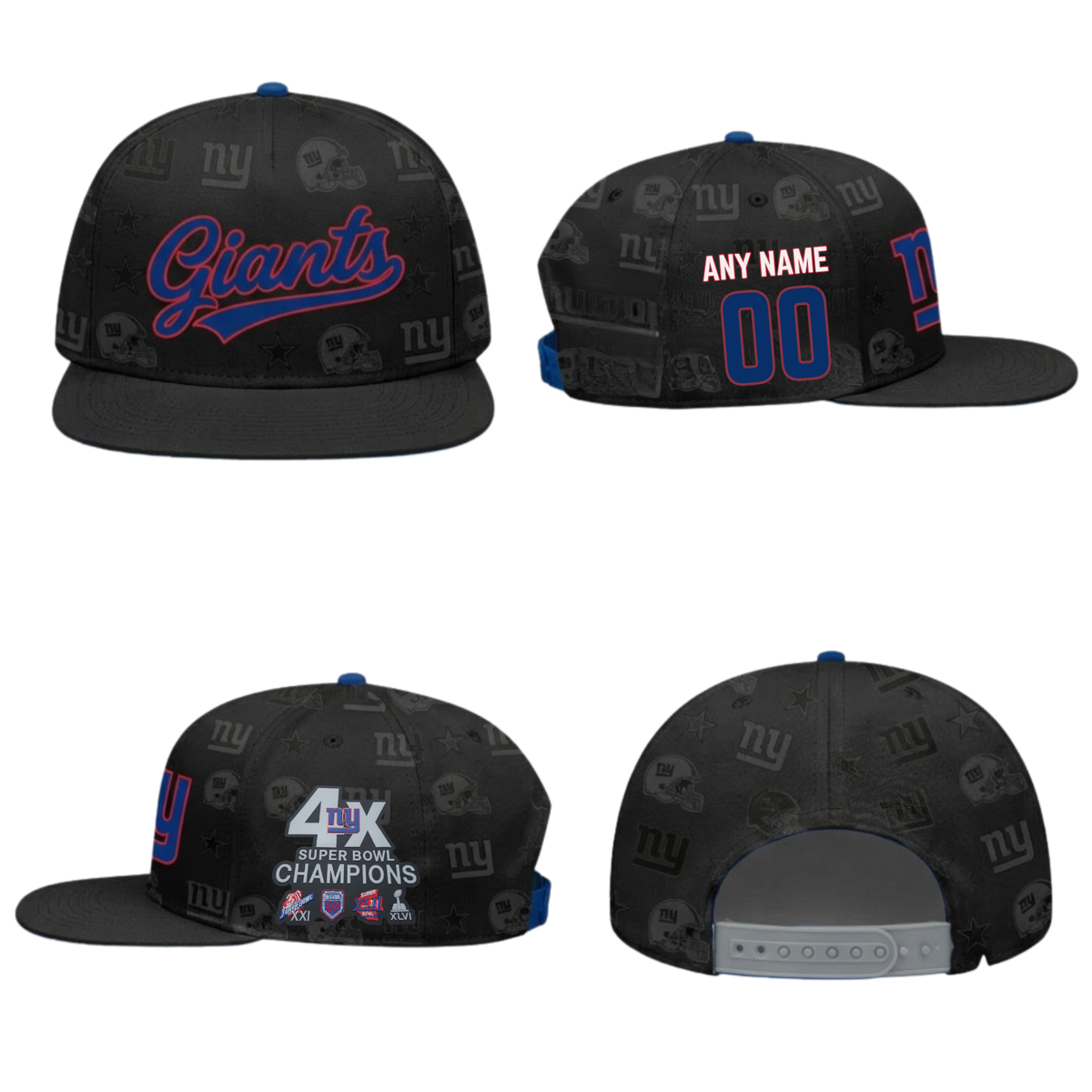 NYG Personalized Snapback Cap - Printed