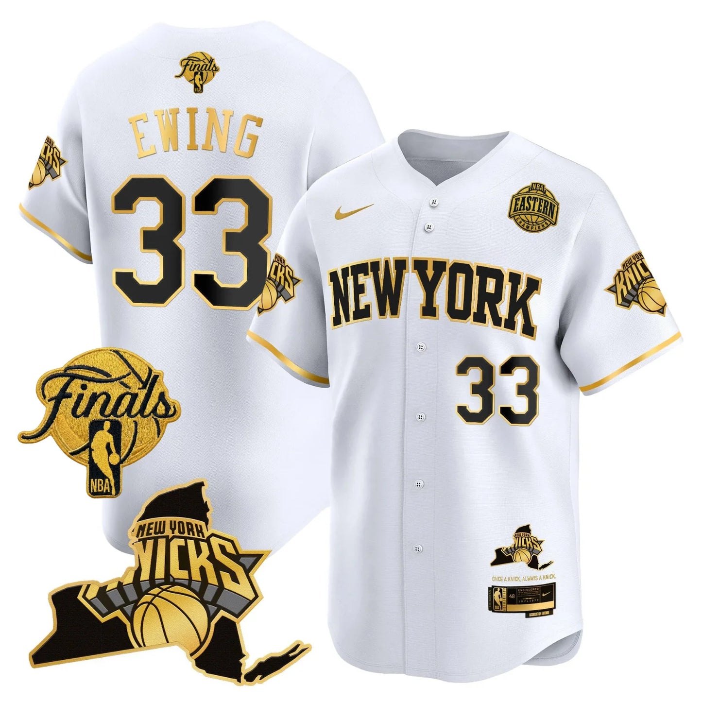 NYK 2026 Finals Vapor Baseball Jersey V2 - All Stitched