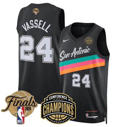 SAS 2026 NBA Western Conference Champions Vapor Jersey V3 - Stitched