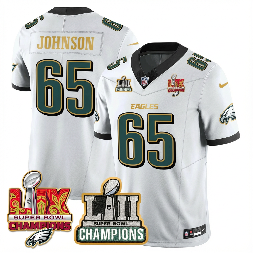 PHI LII-LIX Super Bowl Champions Vapor Limited Gold Jersey - All Stitched