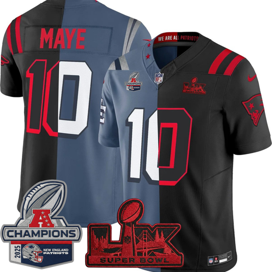 NE 'Upside Down Edition' AFC Champions Vapor Limited Jersey - All Stitched