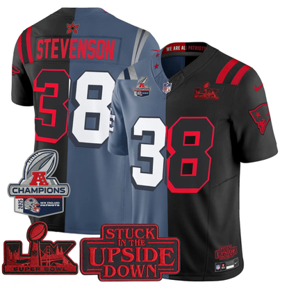 NE 'Upside Down Edition' AFC Champions Vapor Limited Jersey - All Stitched