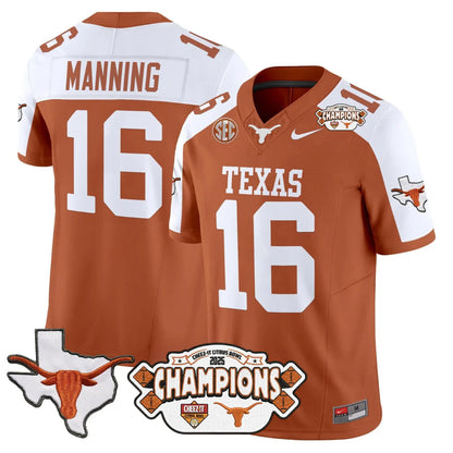 TEX 2025 State Map & Citrus Bowl Champions Patch Vapor Limited Jersey V1 - All Stitched