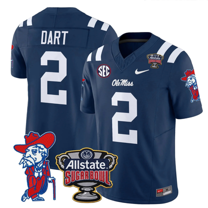 Ole Miss Rebels 2025 Sugar Bowl Patch Vapor Limited Jersey - All Stitched