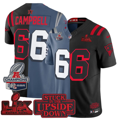 NE 'Upside Down Edition' AFC Champions Vapor Limited Jersey - All Stitched