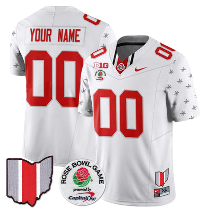 Ohio State Buckeyes 2024 Rose Bowl Vapor Limited Custom Jersey - All Stitched