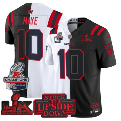 NE 'Upside Down Edition' AFC Champions Vapor Limited Jersey - All Stitched