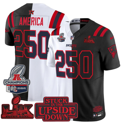 NE 'Upside Down Edition' AFC Champions Vapor Limited Jersey - All Stitched
