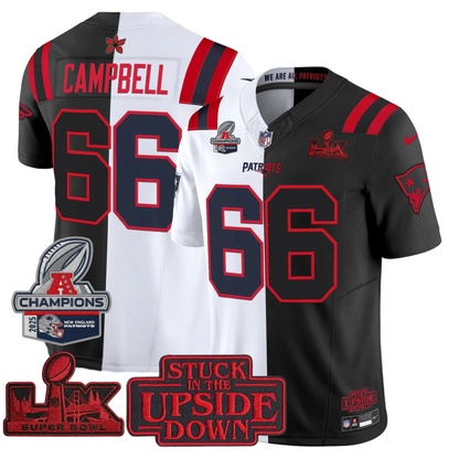 NE 'Upside Down Edition' AFC Champions Vapor Limited Jersey - All Stitched