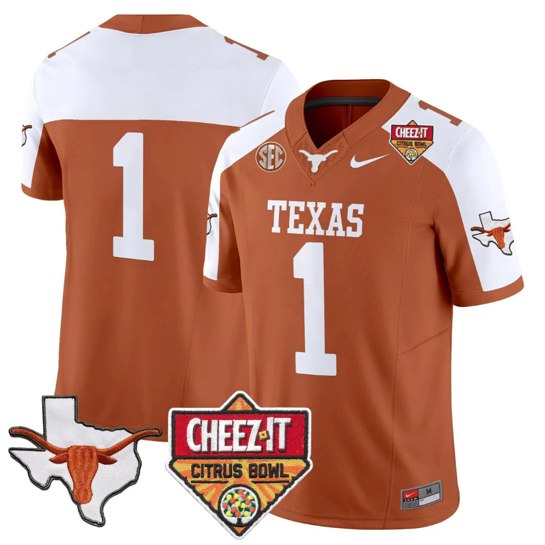 TEX 2025 State Map & Citrus Bowl Patch Vapor Limited Jersey - All Stitched