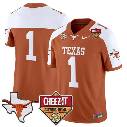 TEX 2025 State Map & Citrus Bowl Patch Vapor Limited Jersey - All Stitched